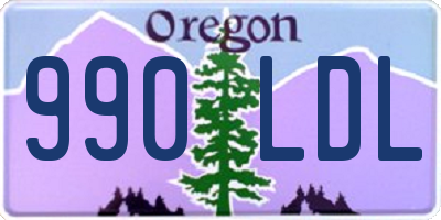 OR license plate 990LDL