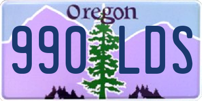 OR license plate 990LDS