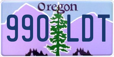 OR license plate 990LDT