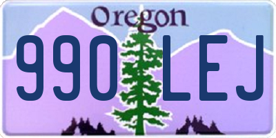 OR license plate 990LEJ