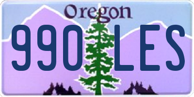 OR license plate 990LES