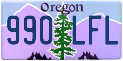OR license plate 990LFL