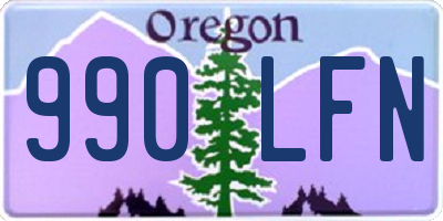 OR license plate 990LFN