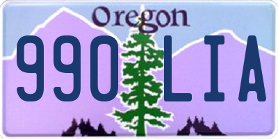 OR license plate 990LIA