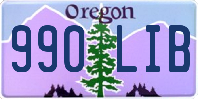 OR license plate 990LIB