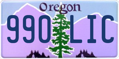 OR license plate 990LIC