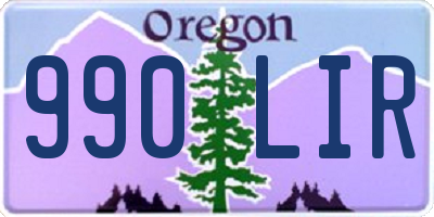 OR license plate 990LIR