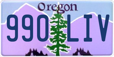 OR license plate 990LIV