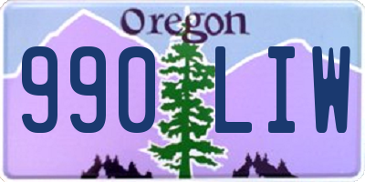 OR license plate 990LIW