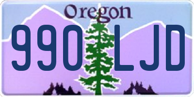 OR license plate 990LJD