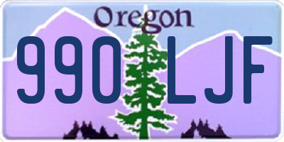 OR license plate 990LJF