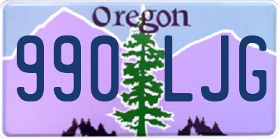 OR license plate 990LJG