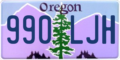 OR license plate 990LJH