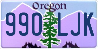 OR license plate 990LJK