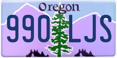 OR license plate 990LJS