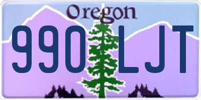 OR license plate 990LJT