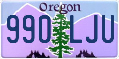 OR license plate 990LJU