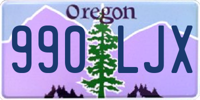 OR license plate 990LJX