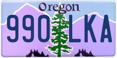 OR license plate 990LKA