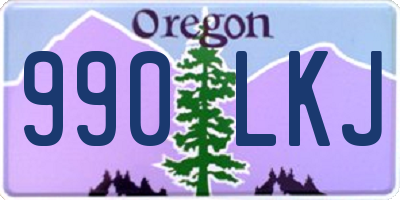 OR license plate 990LKJ
