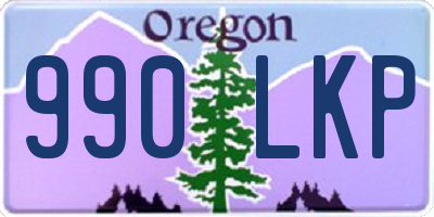 OR license plate 990LKP