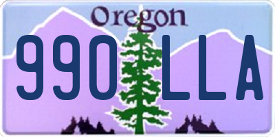 OR license plate 990LLA