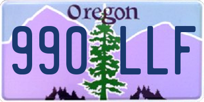 OR license plate 990LLF