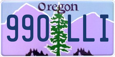 OR license plate 990LLI