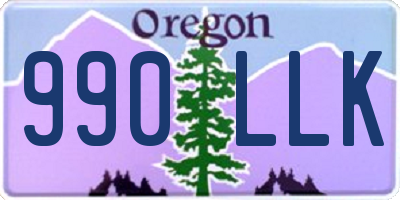 OR license plate 990LLK