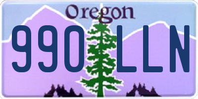 OR license plate 990LLN