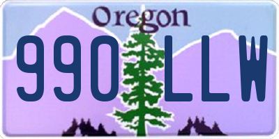 OR license plate 990LLW