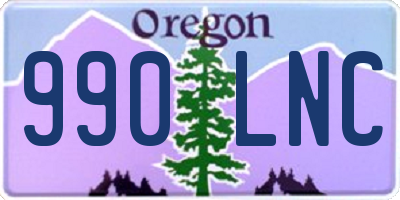 OR license plate 990LNC