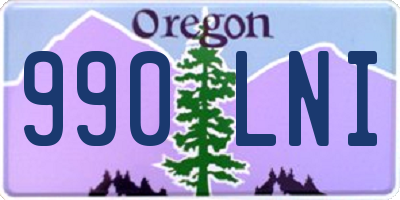 OR license plate 990LNI