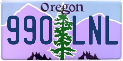 OR license plate 990LNL