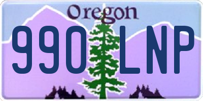 OR license plate 990LNP