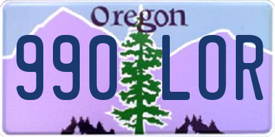 OR license plate 990LOR