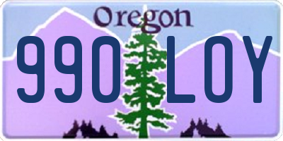 OR license plate 990LOY