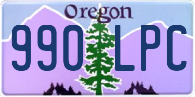 OR license plate 990LPC