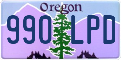 OR license plate 990LPD