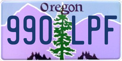 OR license plate 990LPF