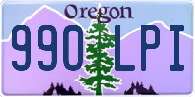 OR license plate 990LPI