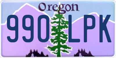 OR license plate 990LPK