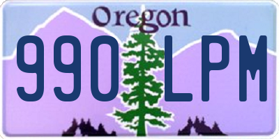 OR license plate 990LPM