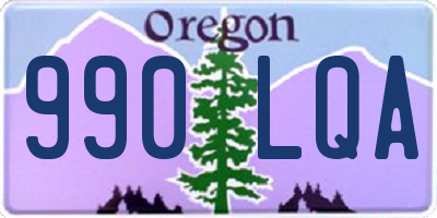 OR license plate 990LQA