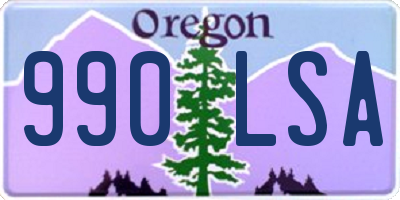 OR license plate 990LSA