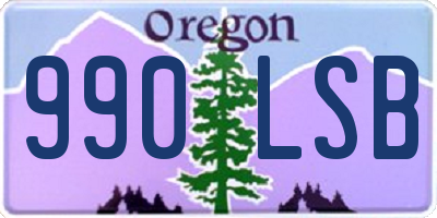 OR license plate 990LSB