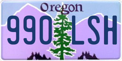 OR license plate 990LSH