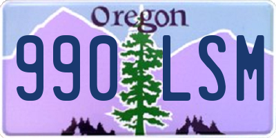 OR license plate 990LSM