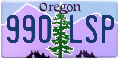 OR license plate 990LSP