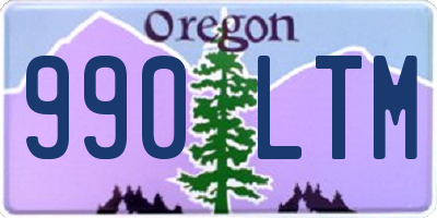 OR license plate 990LTM